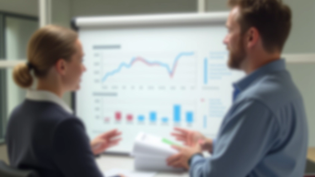 Financial advisor explaining savings timeline with colorful charts